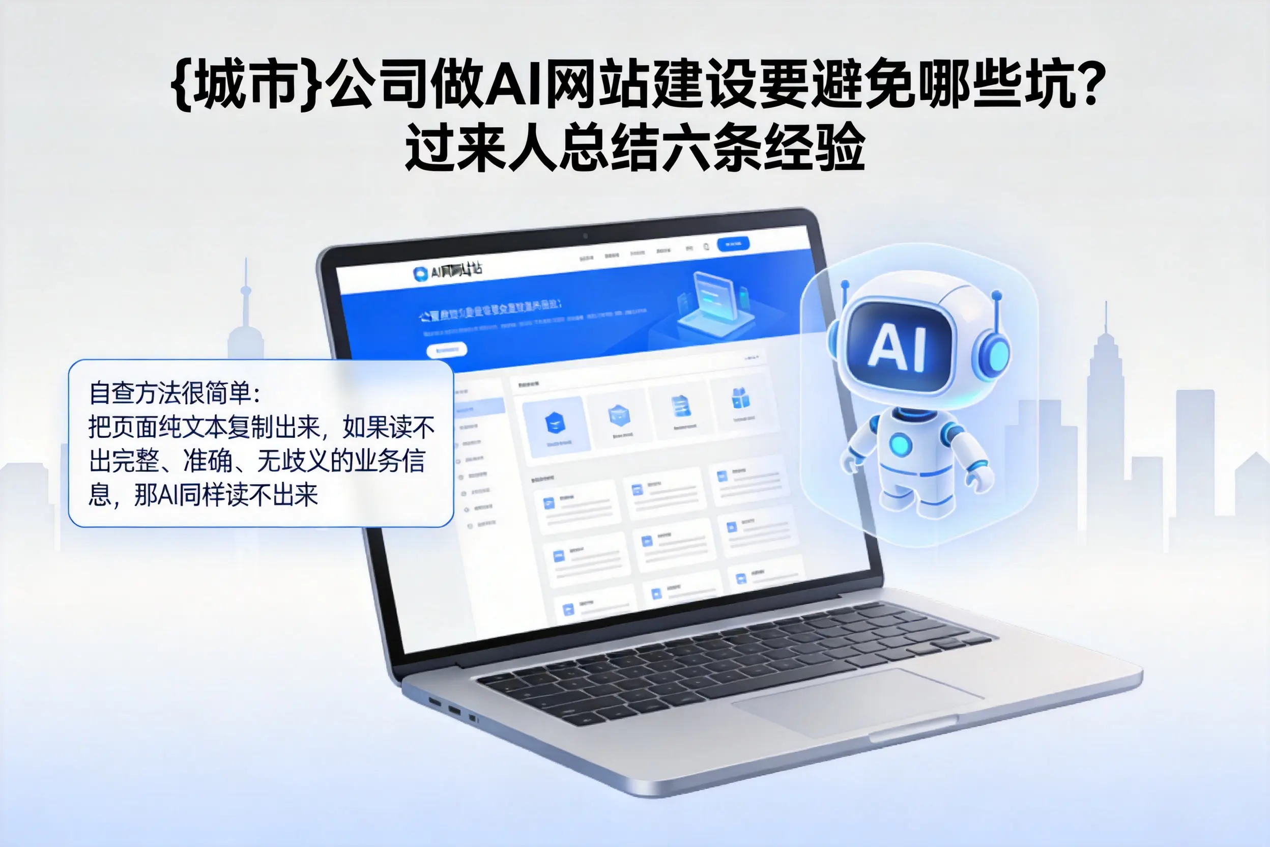 玉林公司做AI网站建设要避免哪些坑?过来人总结六条经验
