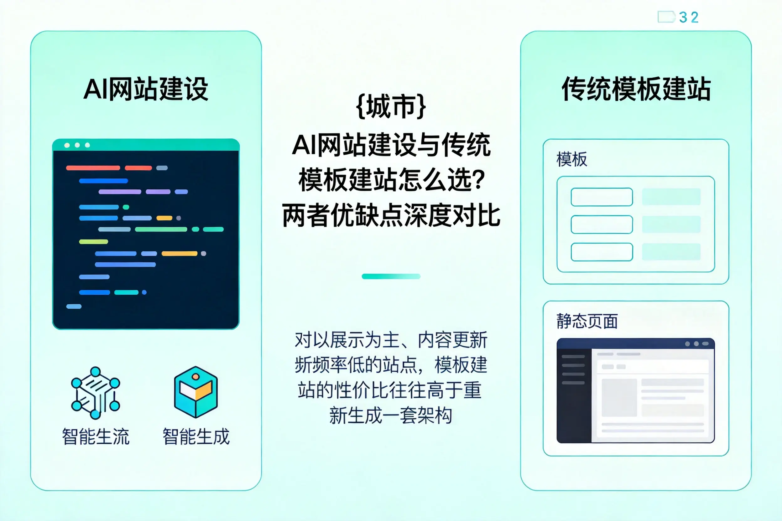玉林AI网站建设与传统模板建站怎么选?两者优缺点深度对比