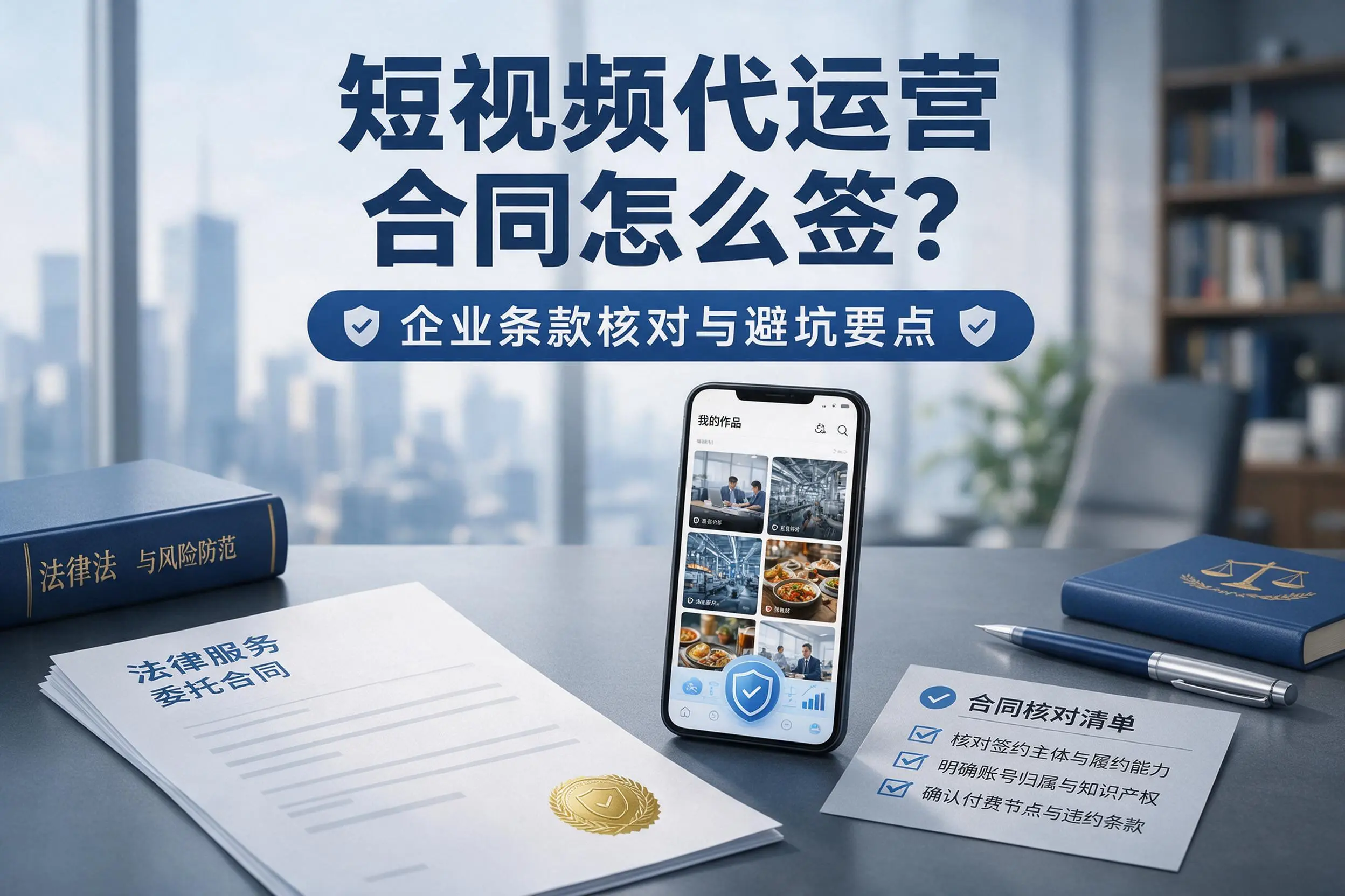 短视频代运营合同怎么签？玉林企业条款核对与避坑要点