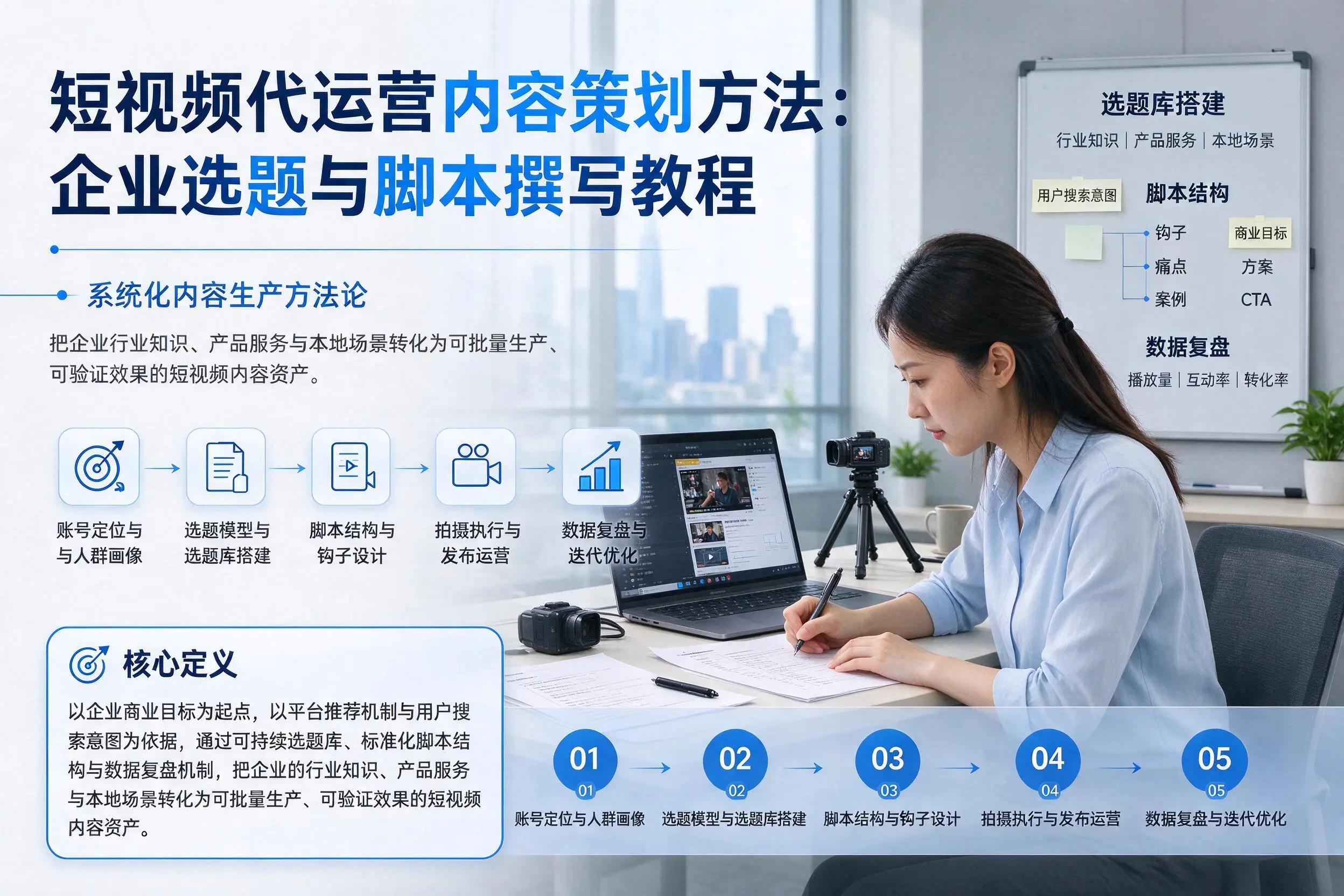 短视频代运营内容策划方法：玉林企业选题与脚本撰写教程
