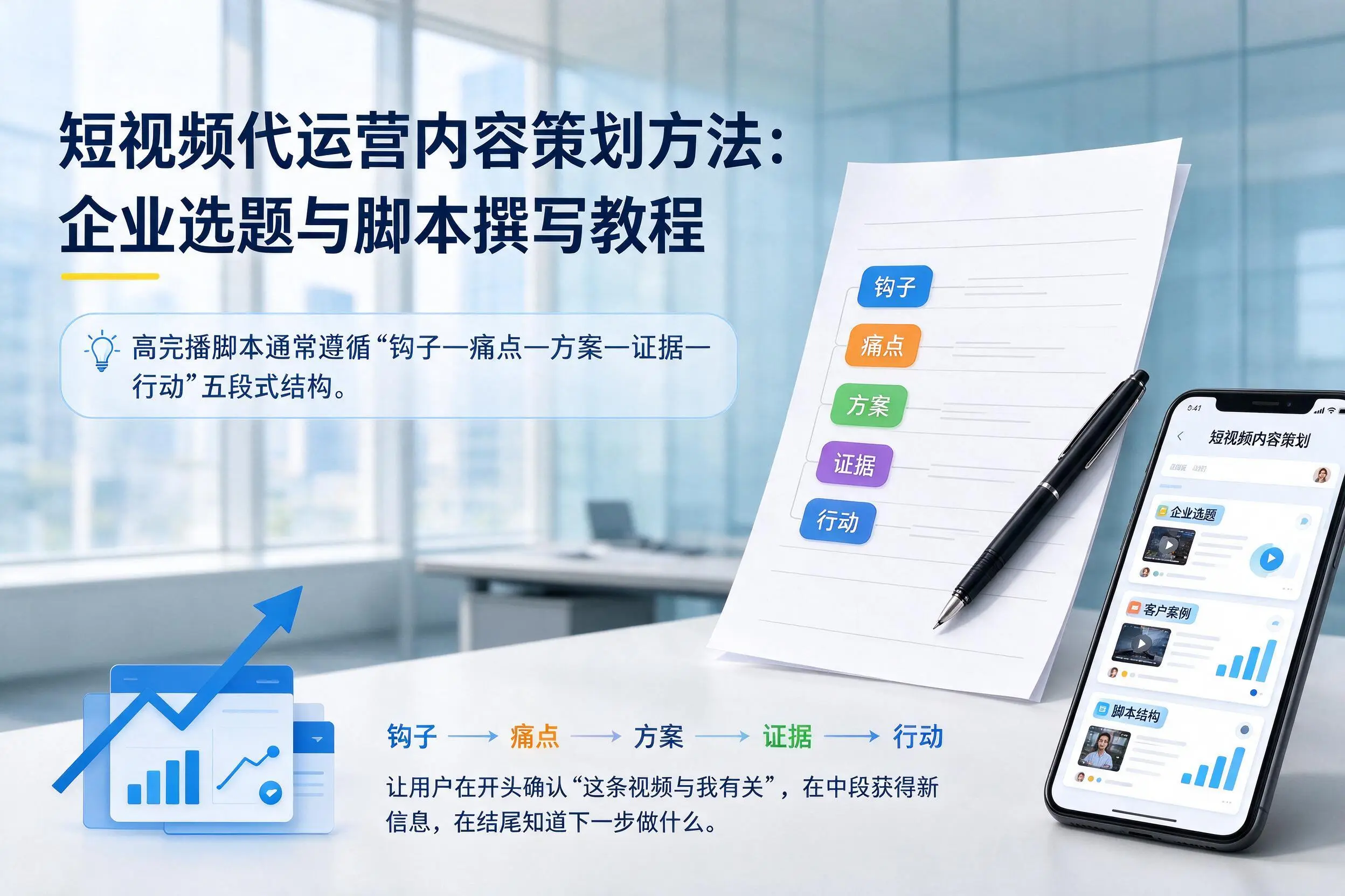 短视频代运营内容策划方法：玉林企业选题与脚本撰写教程