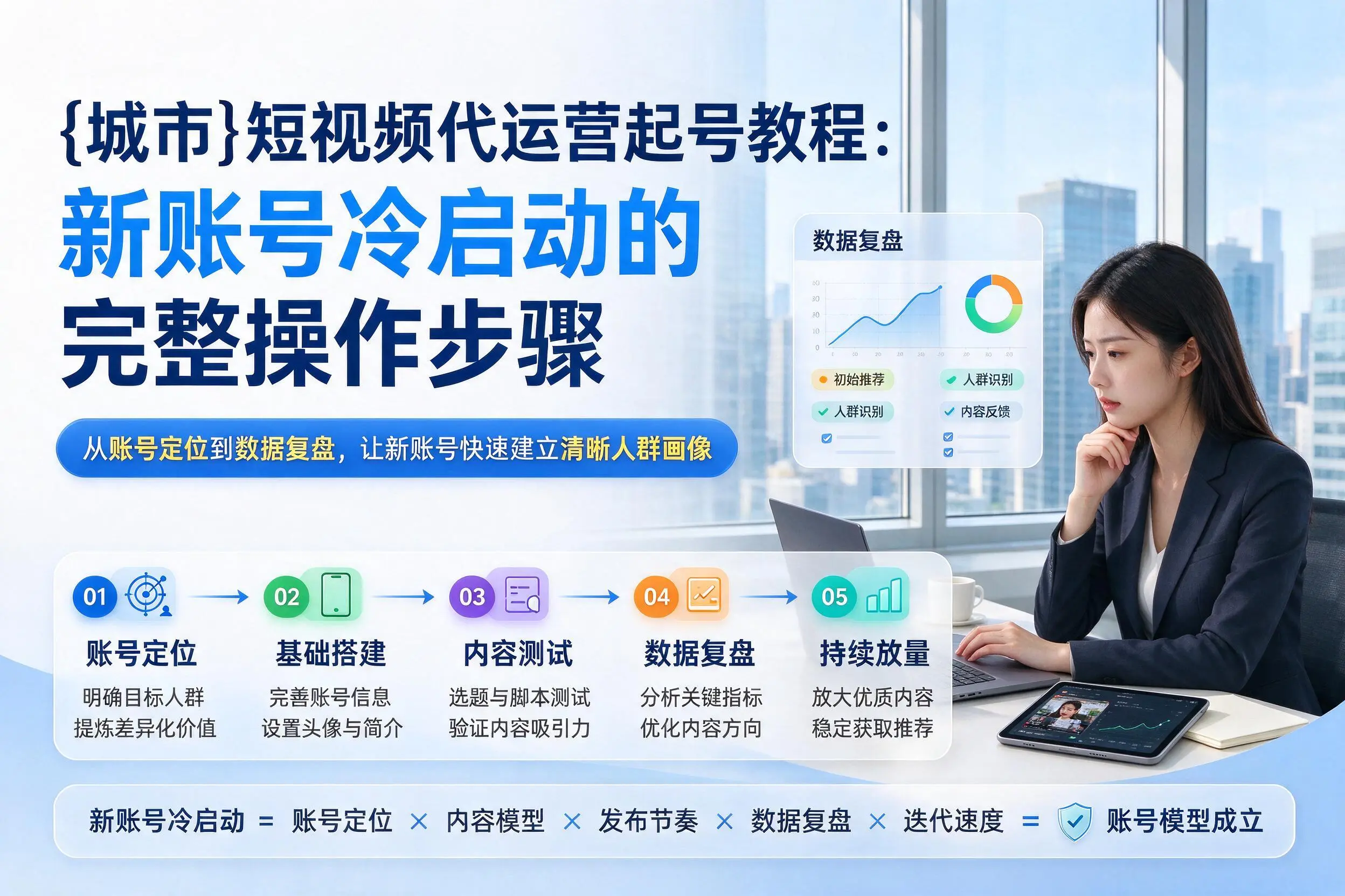 玉林短视频代运营起号教程:新账号冷启动的完整操作步骤