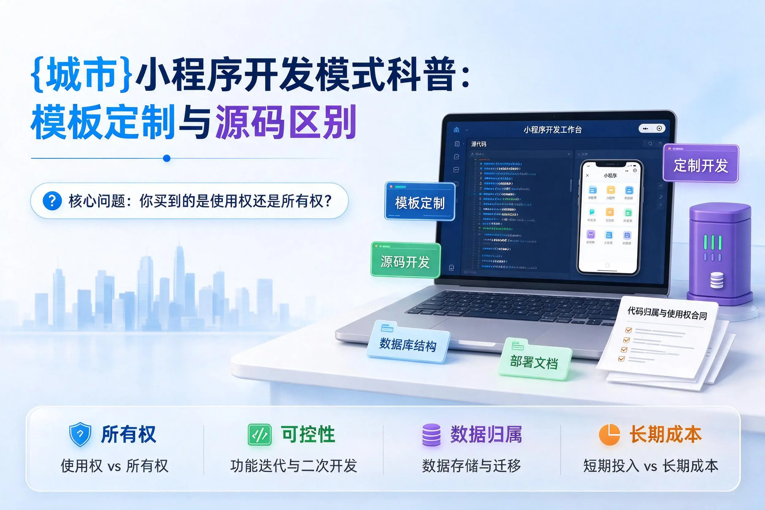 玉林小程序开发模式科普:模板定制与源码区别