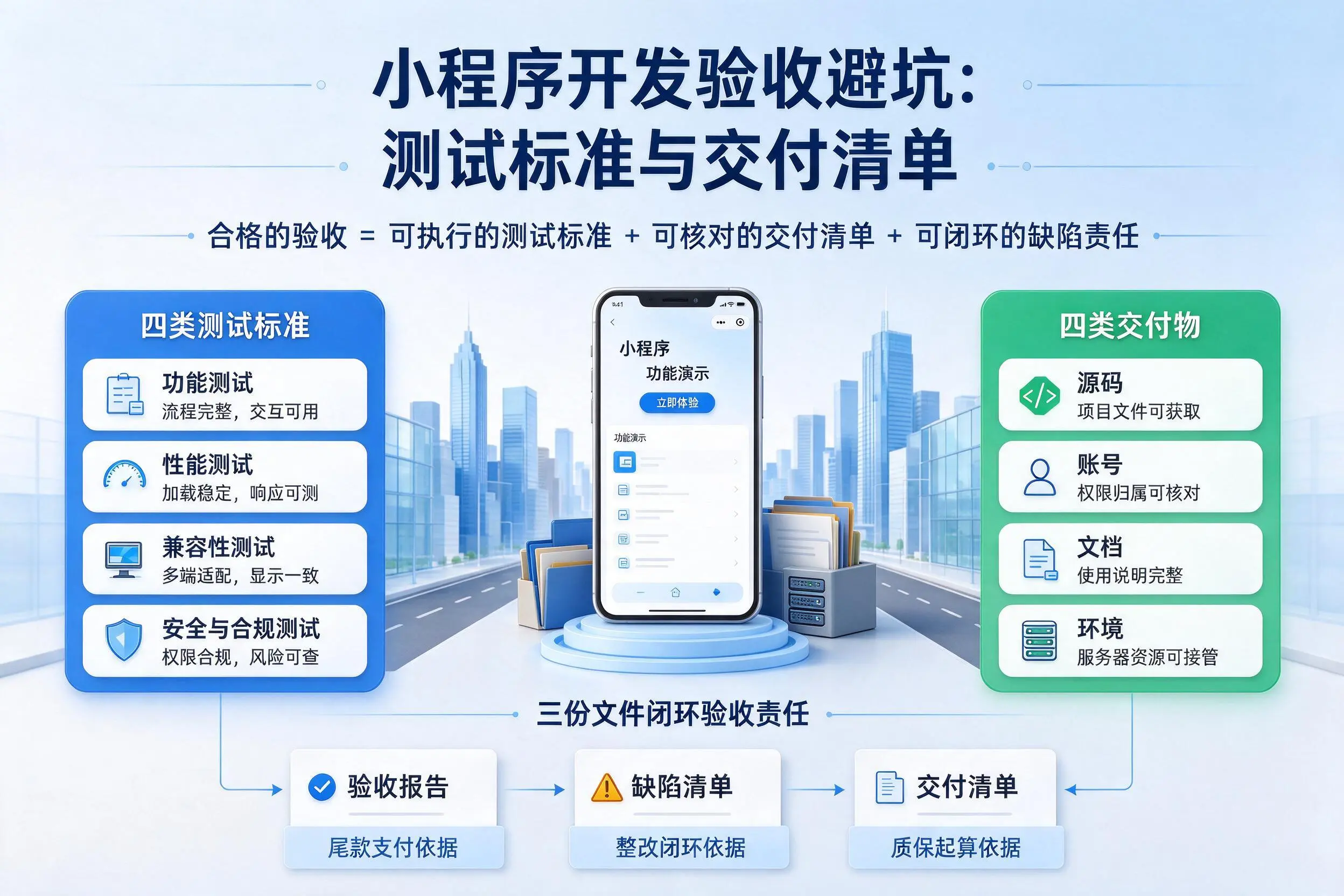 玉林小程序开发验收避坑:测试标准与交付清单