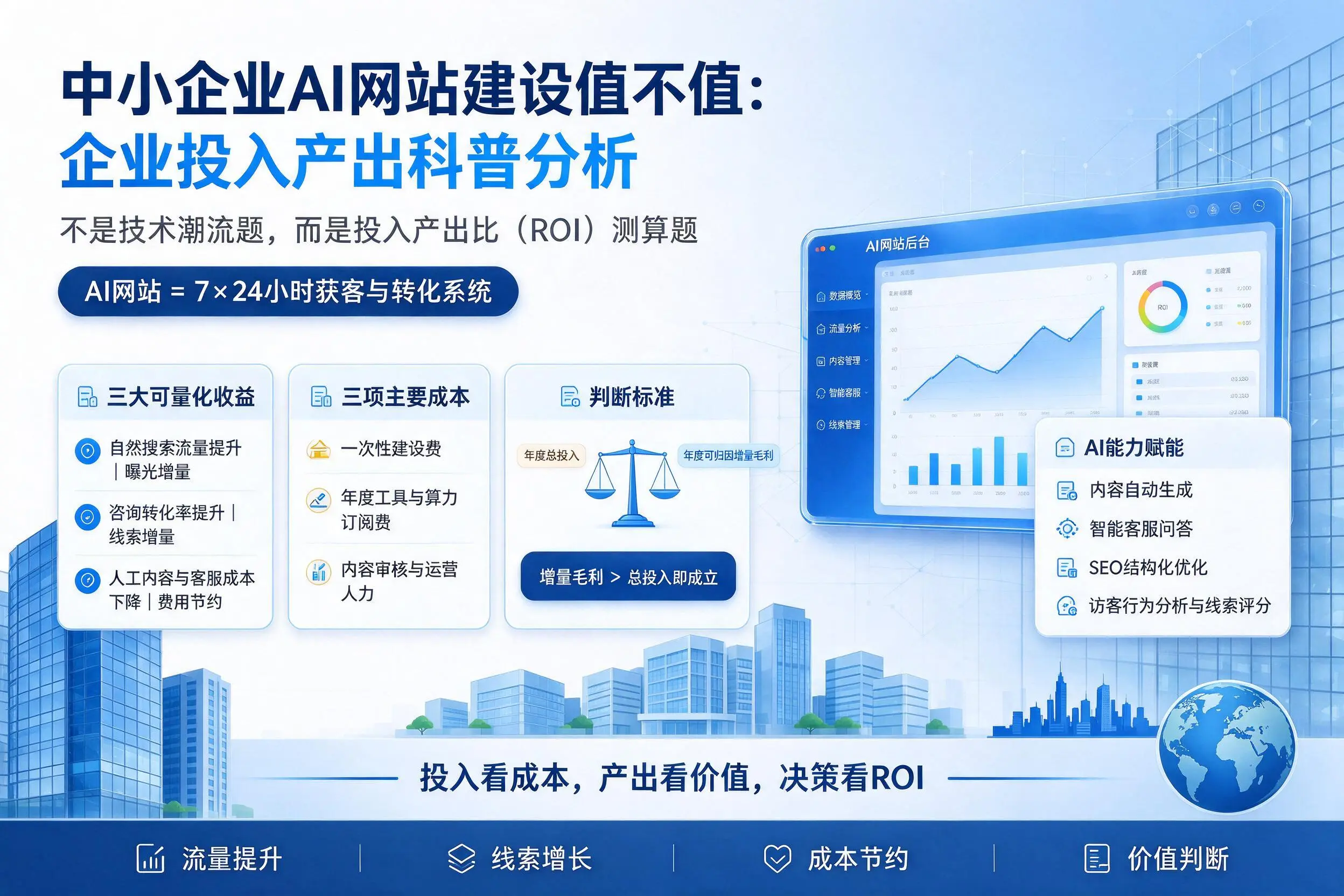 中小企业AI网站建设值不值:玉林企业投入产出科普分析
