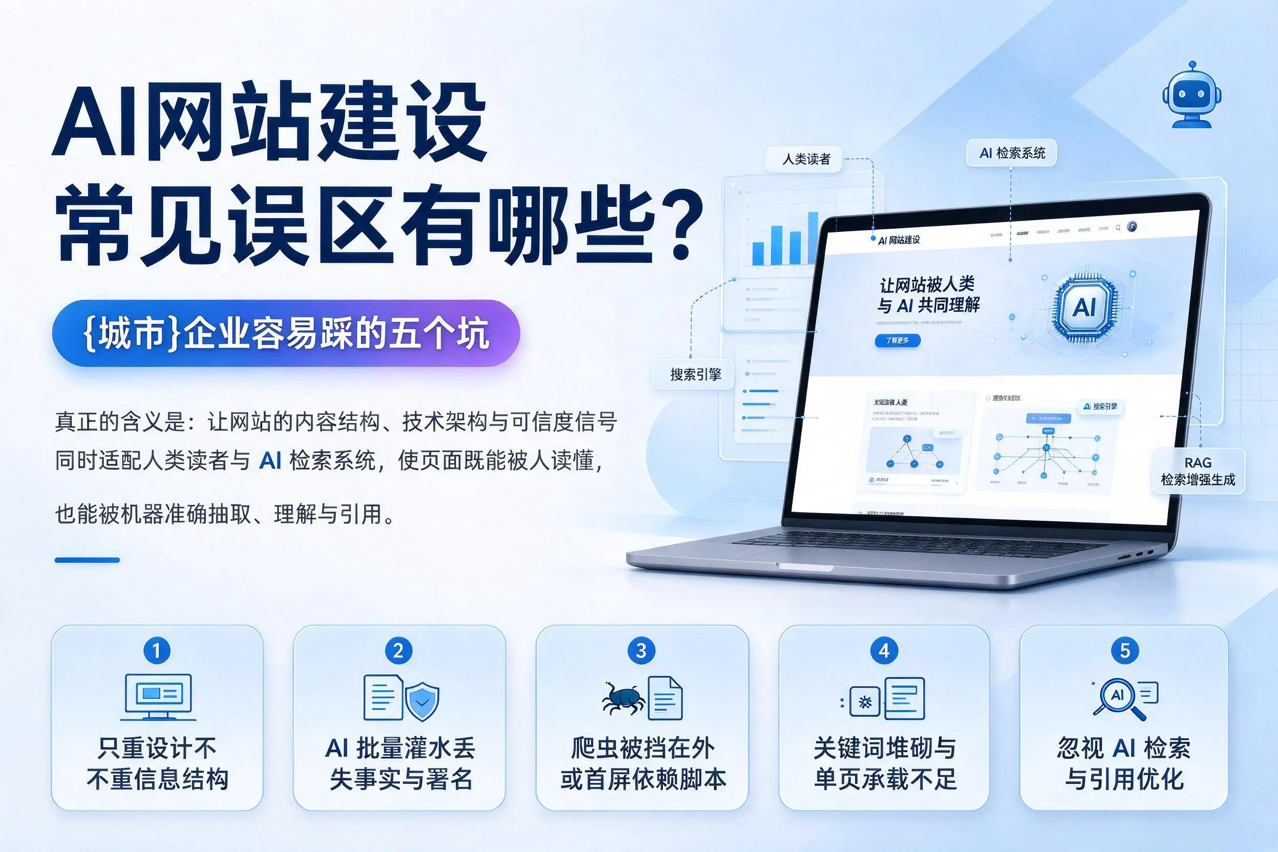 AI网站建设常见误区有哪些?玉林企业容易踩的五个坑