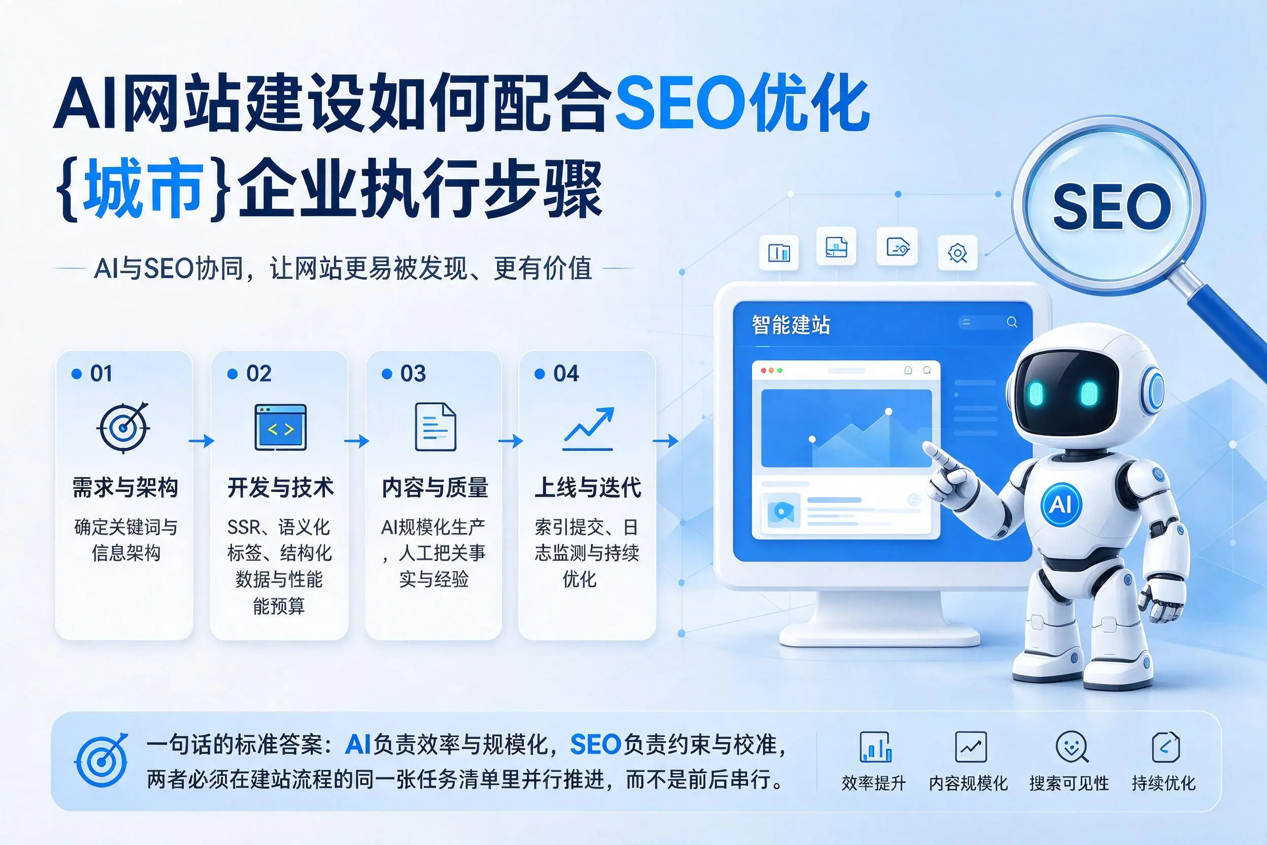 AI网站建设如何配合SEO优化,玉林企业执行步骤