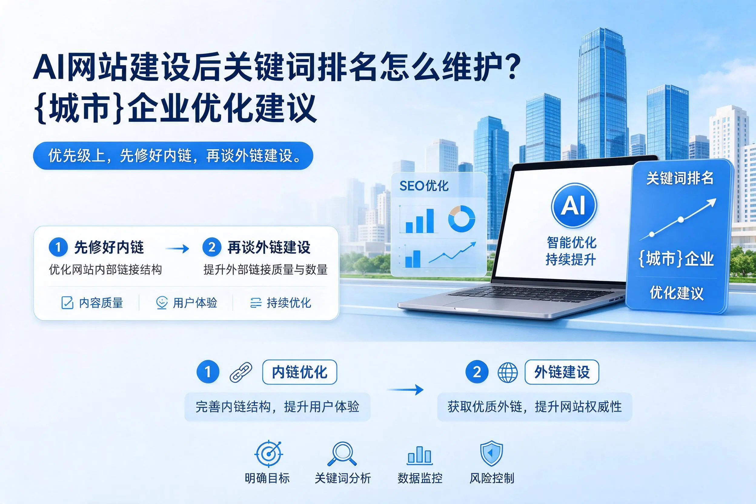 AI网站建设后关键词排名怎么维护?玉林企业优化建议