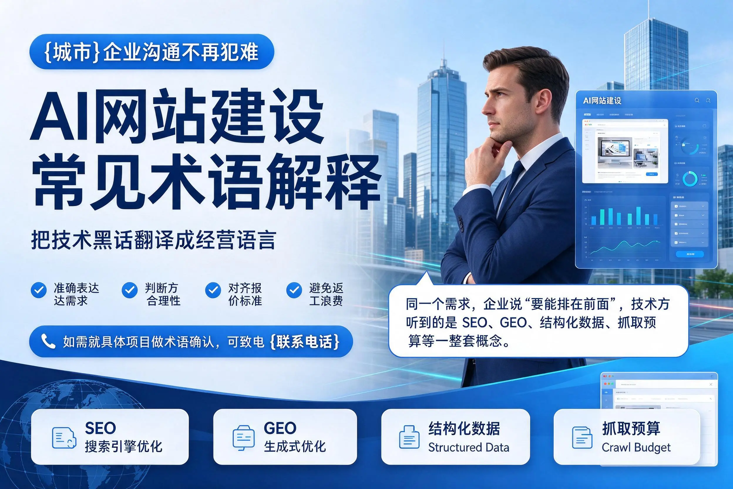 AI网站建设常见术语解释,玉林企业沟通不再犯难