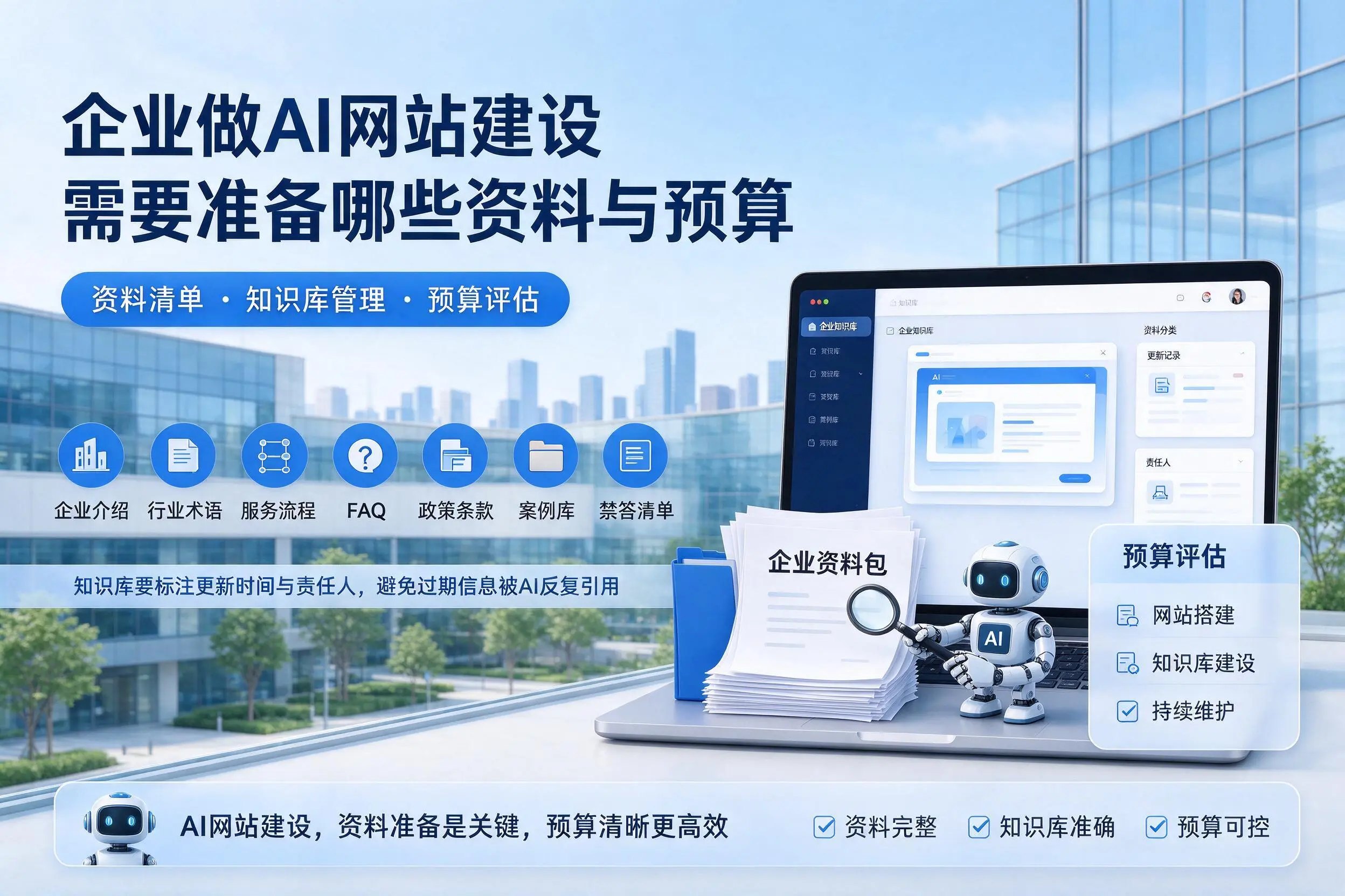 玉林企业做AI网站建设需要准备哪些资料与预算