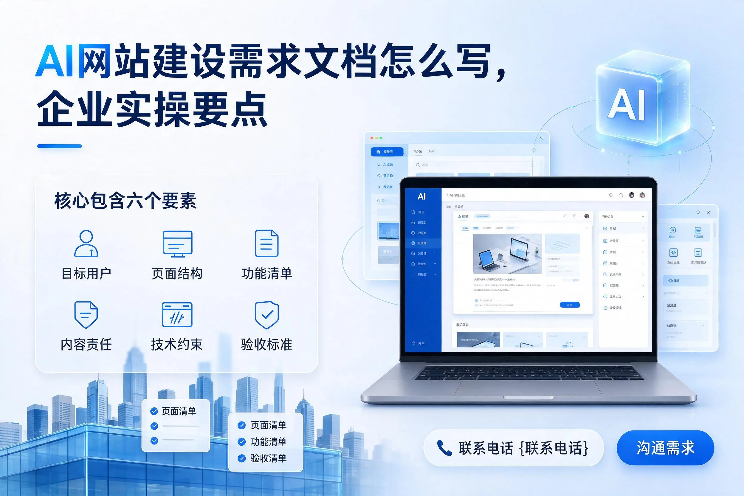 AI网站建设需求文档怎么写,玉林企业实操要点