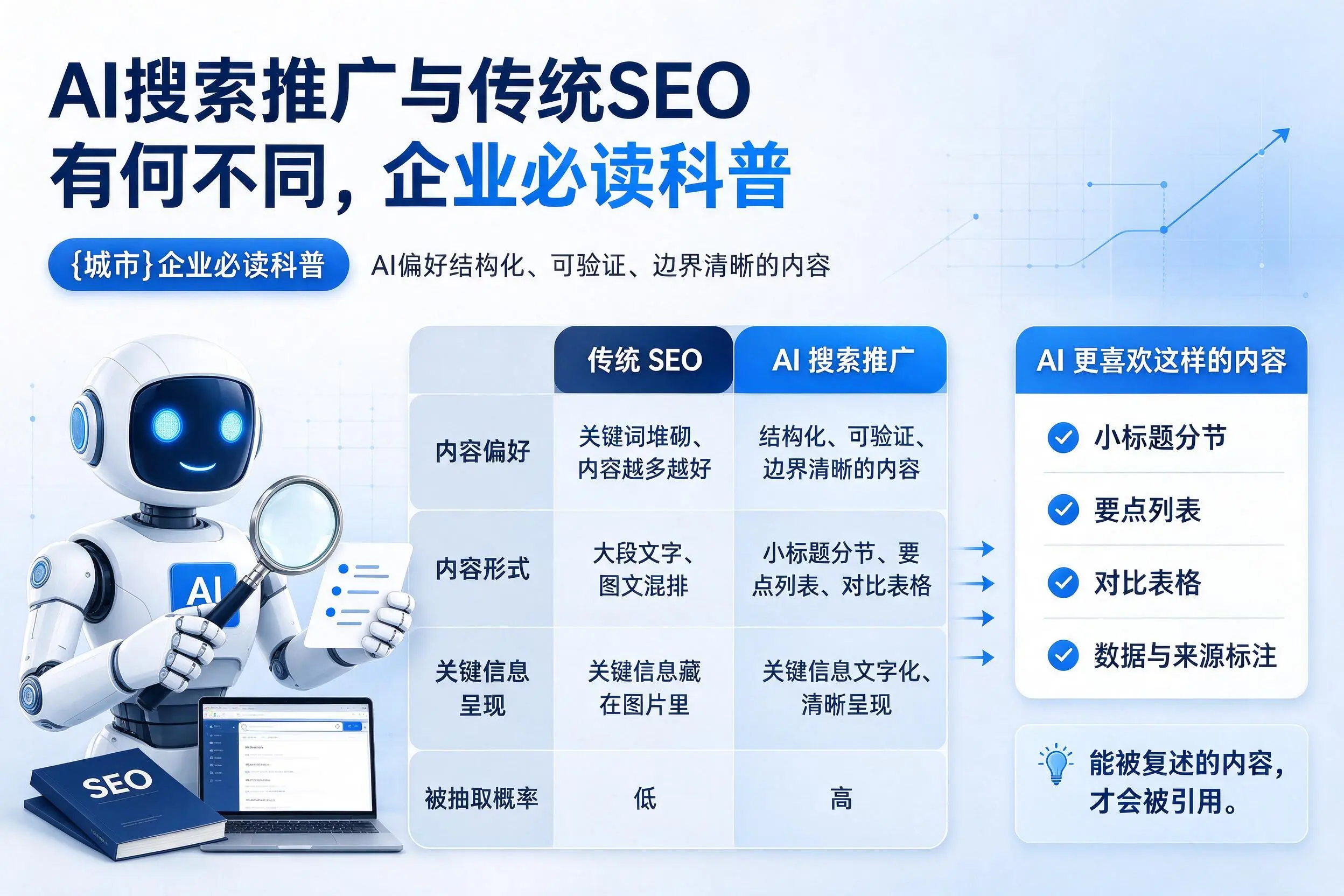 AI搜索推广与传统SEO有何不同，玉林企业必读科普